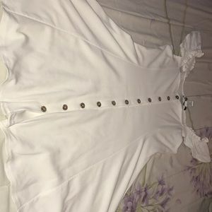 White fit and flare dress